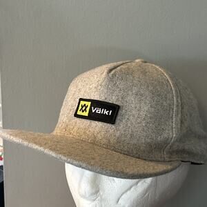 Volkl Gray Wool Hat Cap Snapback Logo Ski Snowboard Warm Skiing Hunting